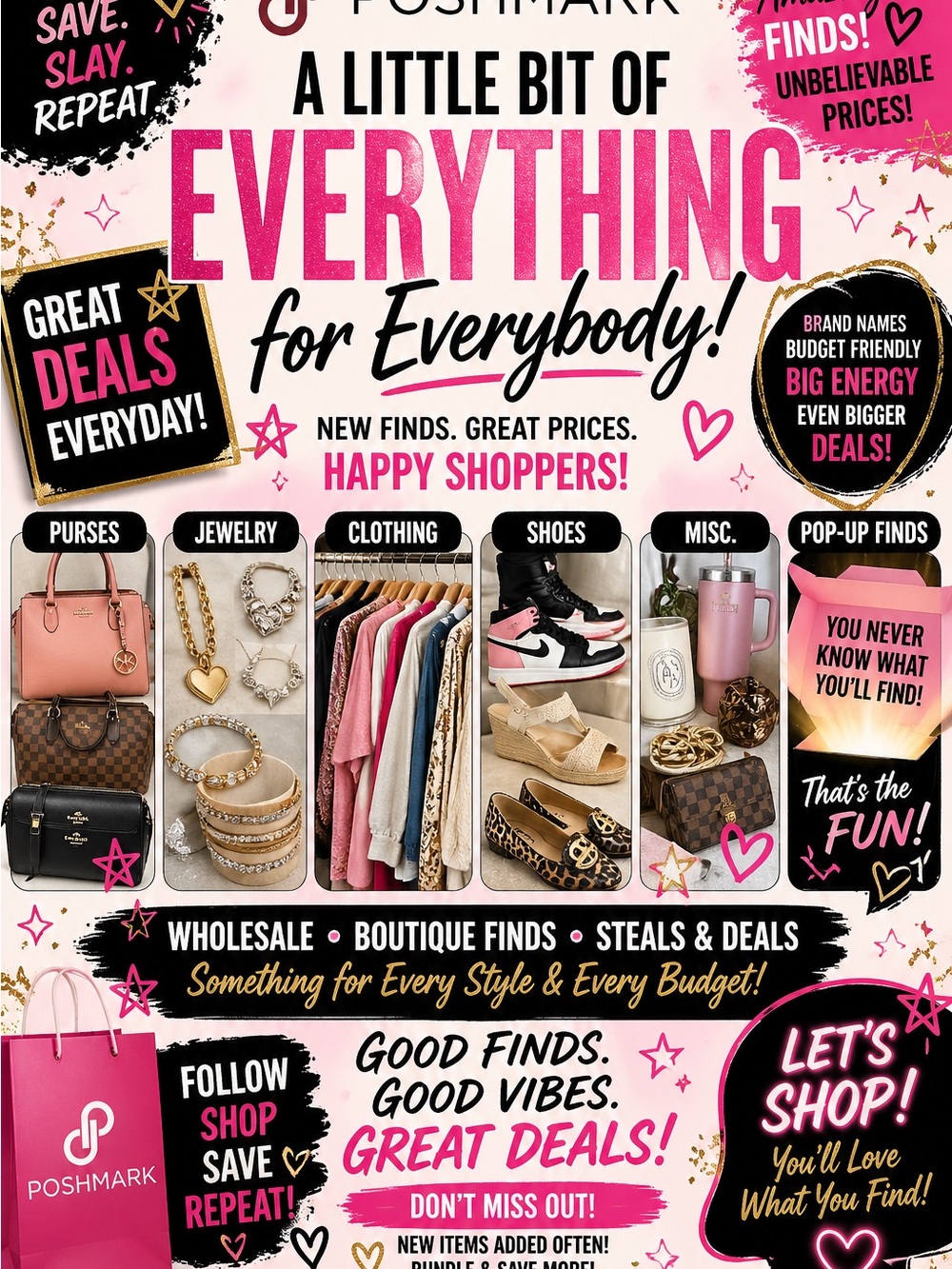 Poshmark Pink & Black Promotional Poster